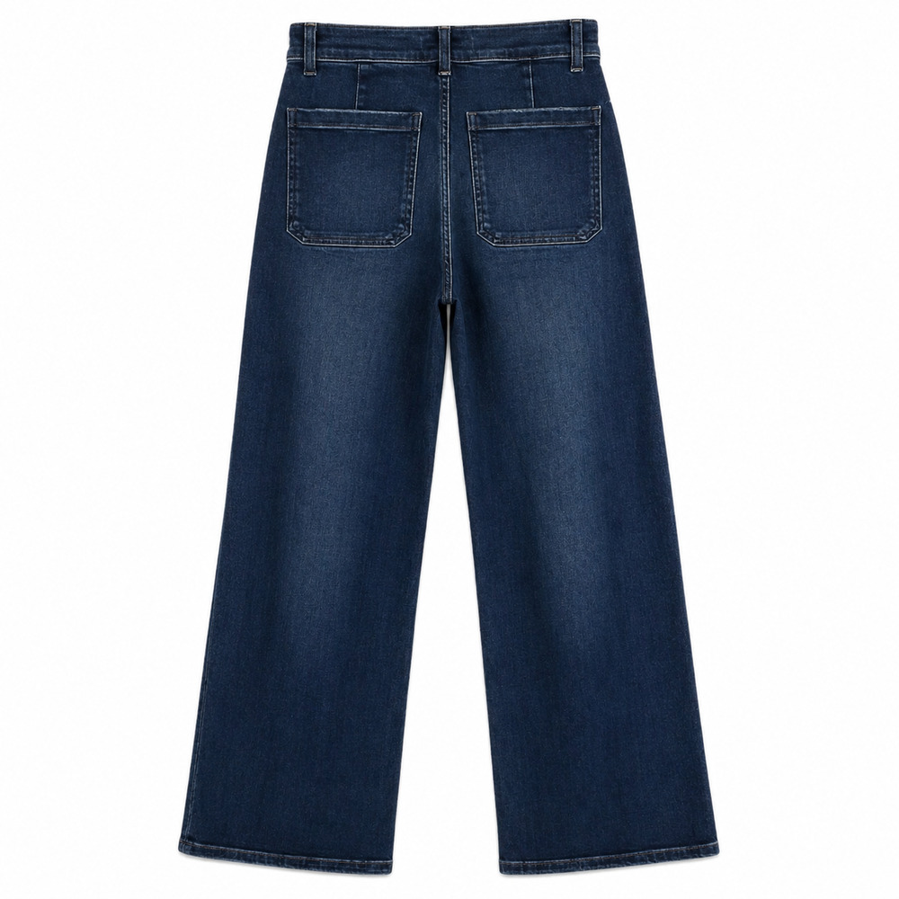 Madewell Jeans Womens Size 25T Blue The Tall Emmy Wide Leg High Rise Stretch NWT - Picture 2 of 14